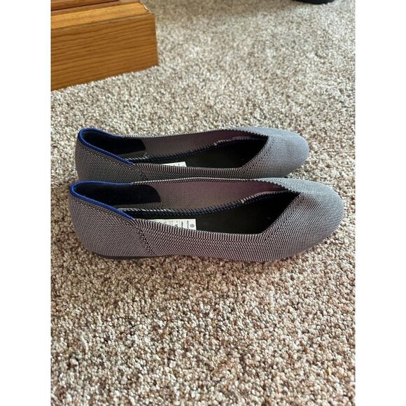 Rothy's The Point Flax Birdseye Flats Washable Gray (No Insoles) Size 8W - Picture 5 of 8